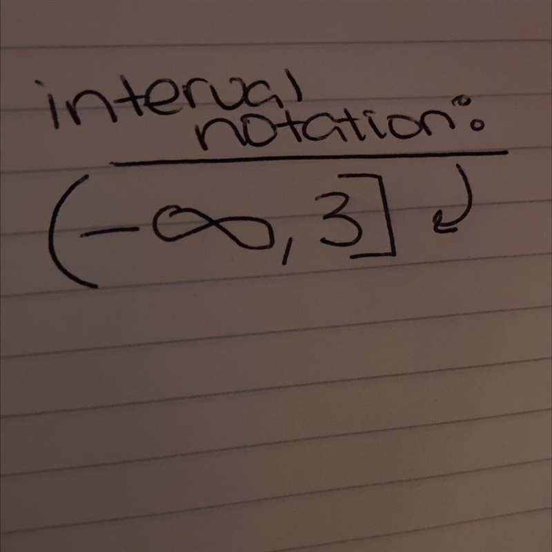 X≤3 convert to interval notation-example-1