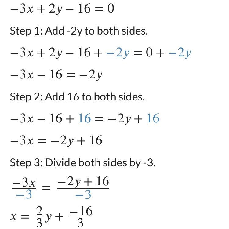 What is the slope/intercept form of the following equation: -3x+2y-16=0-example-1