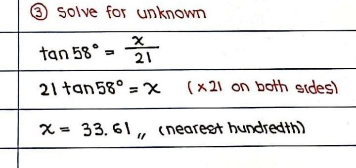 Find the length of the missing side using a trig ratio. Round your answer to the nearest-example-2