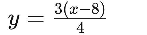 What equation do you get when you solve 3x-4y=24 for y-example-1