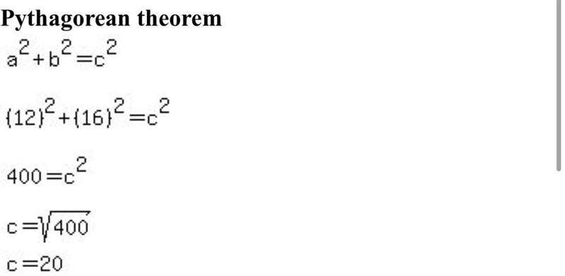 The legs of a right triangle are 12 centimetres and 16 centimeters. What is the length-example-1