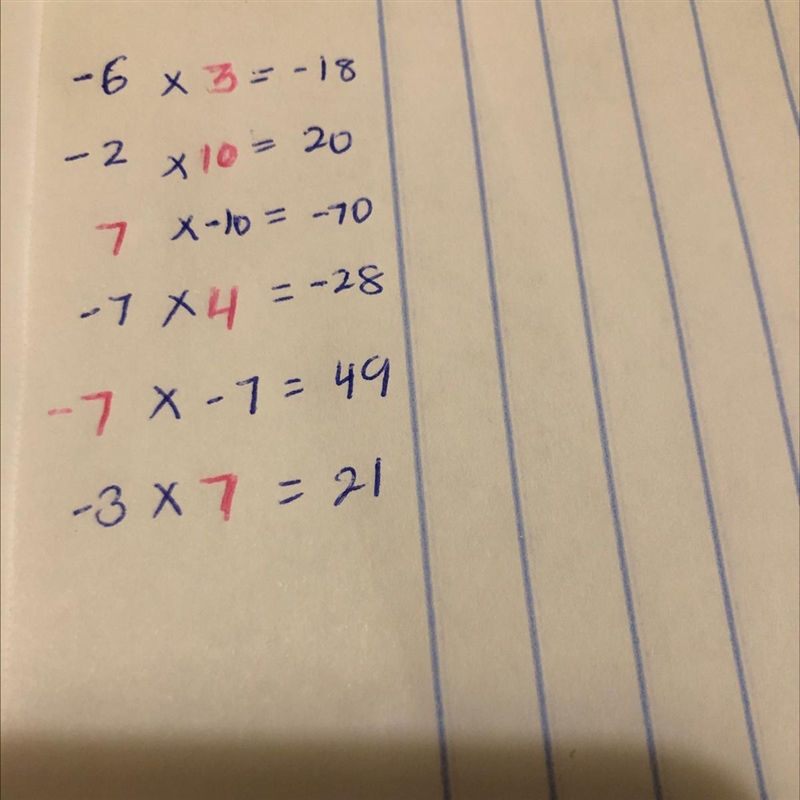 I REALLY NEED HELP THIS IS DUE TODAY AND IT'S 1:57 PLEASE HELP!!!! -6 X ?= -18 -2 x-example-1