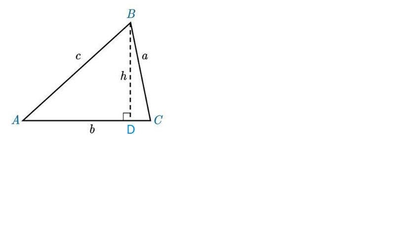 Using the following triangle, write a proof to verify that sinA/a=sinC/c Write two-example-1