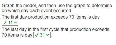 The function f(x) = 40sin(0.1x + 12) + 50 represents the number of items, f(x), made-example-1