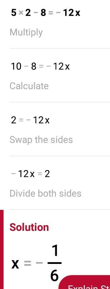 What are the solutions to the quadratic equation 5x2 – 8= –12x?-example-1