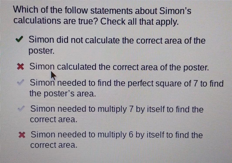 Simon has a poster with a margin of 1 inch on all sides. The printed area is 25 square-example-1