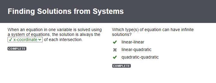 When an equation in one variable is solved using a system of equations, the solution-example-1