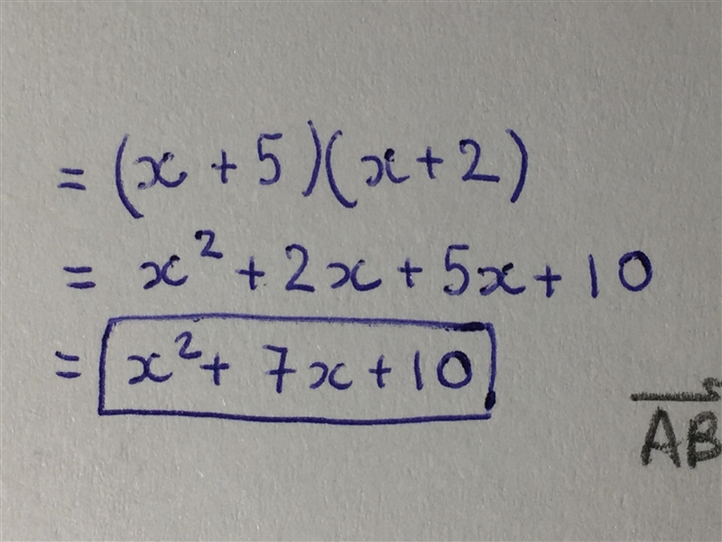 What is the middle term of the product of (x + 5)(x + 2)? ??-example-1