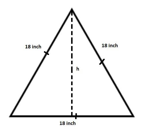 What is the height of the triangular base of the pyramid? 9 √ 2 in. 9 √ 3 in. 18 √ 2 in-example-1