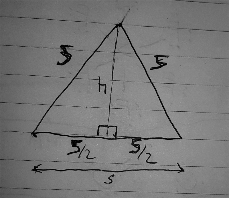 The base of a solid oblique pyramid is an equilateral triangle with an edge length-example-1