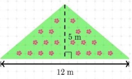 Tom is buying topsoil for the flower bed shown below. One bag of topsoil covers 151515 square-example-1