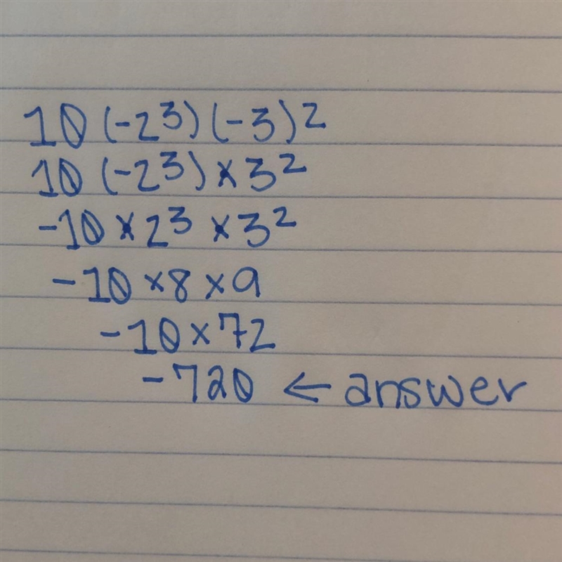 What is the value of 10x^3 y^2 when x=-2 and y=-3-example-1