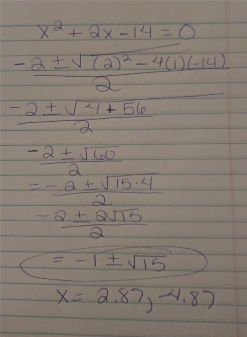 Consider this quadratic equation. x2 + 2x + 7 = 21 The number of positive solutions-example-1