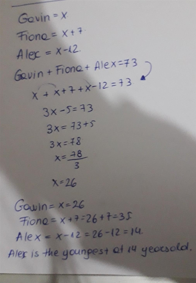 Fiona is 7 years older than Gavin. Alex is 12 years younger than Gavin. If the total-example-1