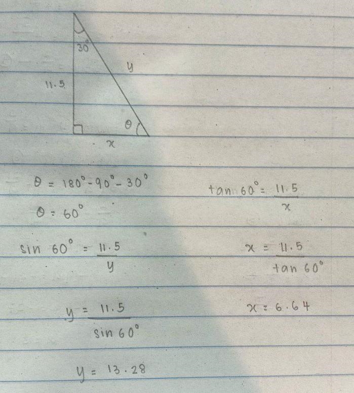 PLEASE HELP ME PLEASE LOL Solve for x and y. Round your answers to the nearest tenth-example-1