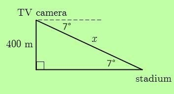 A blimp provides aerial television views of a football game. The television camera-example-1