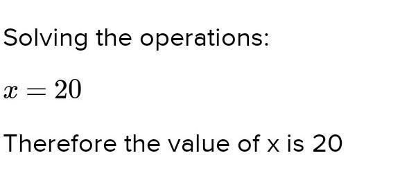 What is the solution to the equation x/2 - 4 = 6? x = 5 x = 20 x = 1 x = 10-example-1