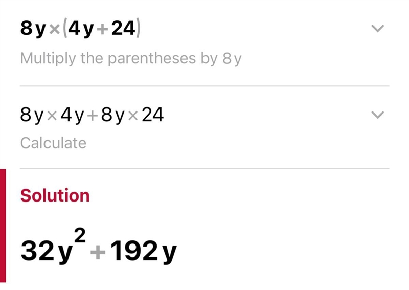 Find the value of y: 8y(4y+24)-example-1