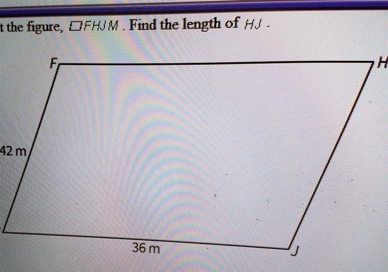 Look at the figure, . Find the length of . 36 m 42 m 106 m 78 m-example-1