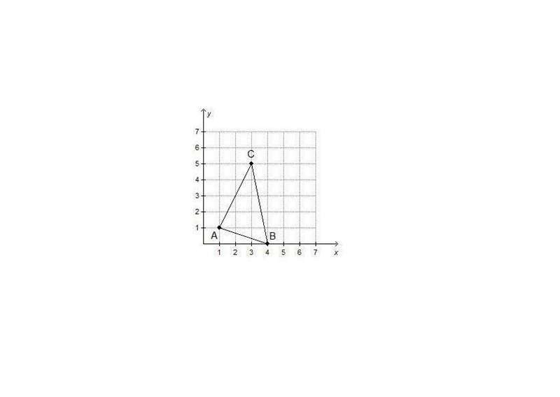 What is the area of triangle ABC? 3 square units 7 square units 11 square units 15 square-example-1