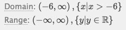 What is the domain of f(x) = 2log(x + 6) - 10?-example-1