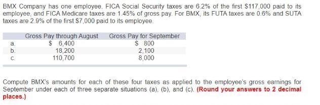 TKSC Company has one employee, Reba Shas. FICA Social Security taxes are 6.2% of the-example-1