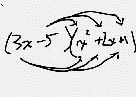 3x-5)(x2+2x+1) Please show working-example-1