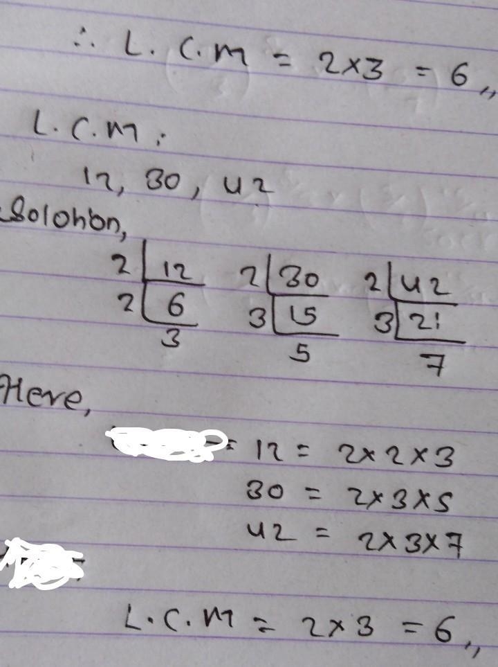 What is the LCM of 12,30,42-example-1