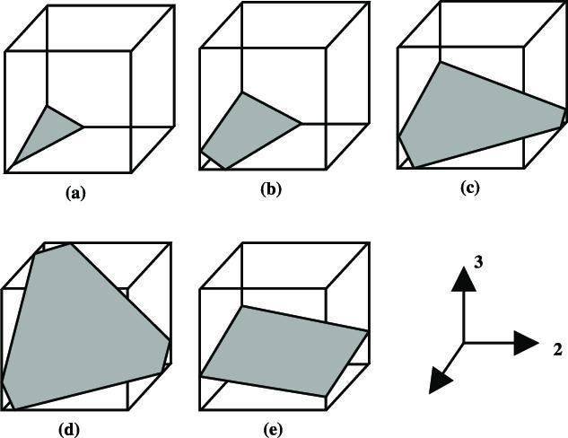 Unit 5. 8) Please help. Which of the two-dimensional cross sections listed below could-example-1