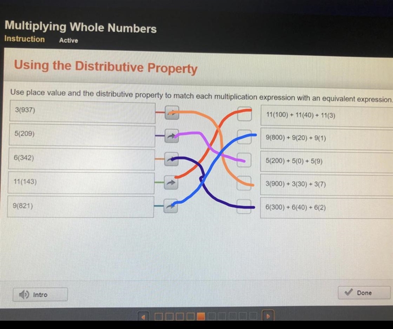 HELLLPPPPP HURRY PLLEEAASEEEE. Use place value and the distributive property to match-example-1