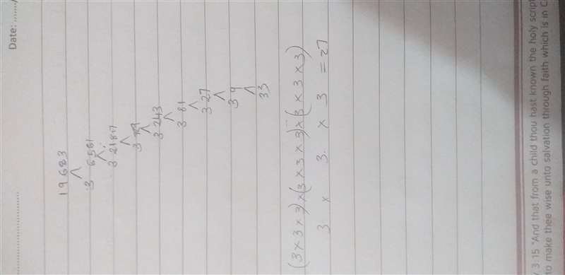 Find the cube root of 19683 by prime factorization method. Show steps.-example-1