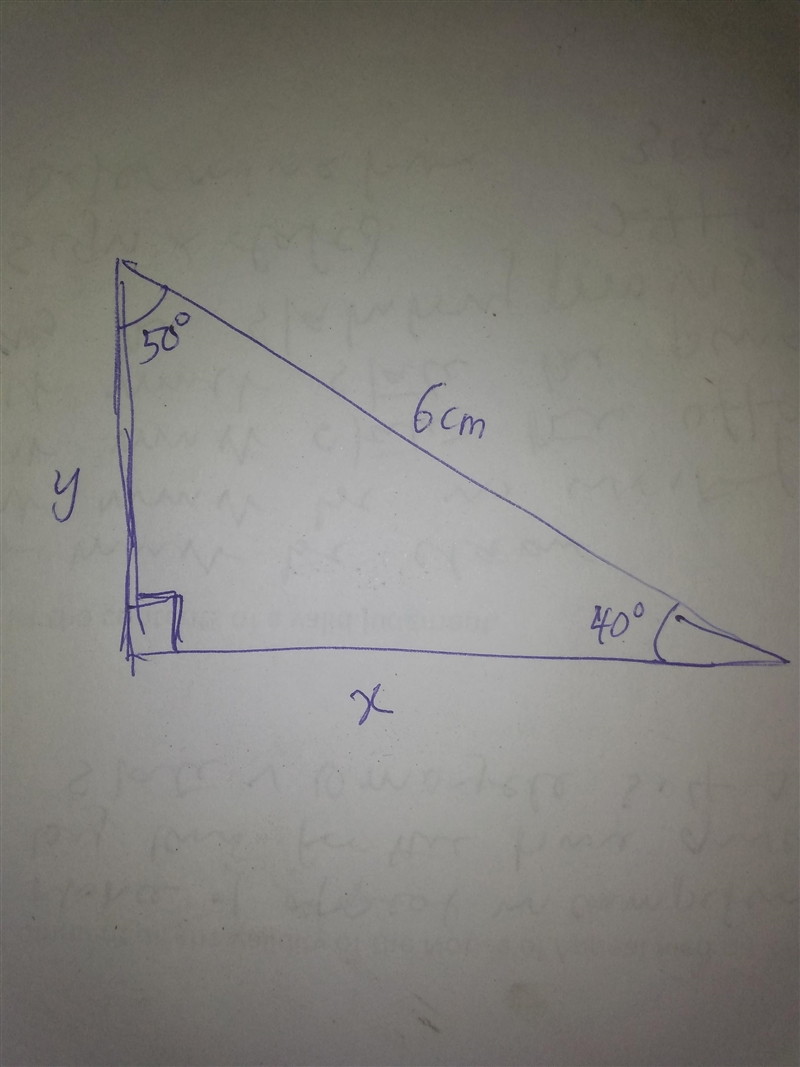 What is the approximate value of x? Round to the nearest tenth. A right triangle is-example-1