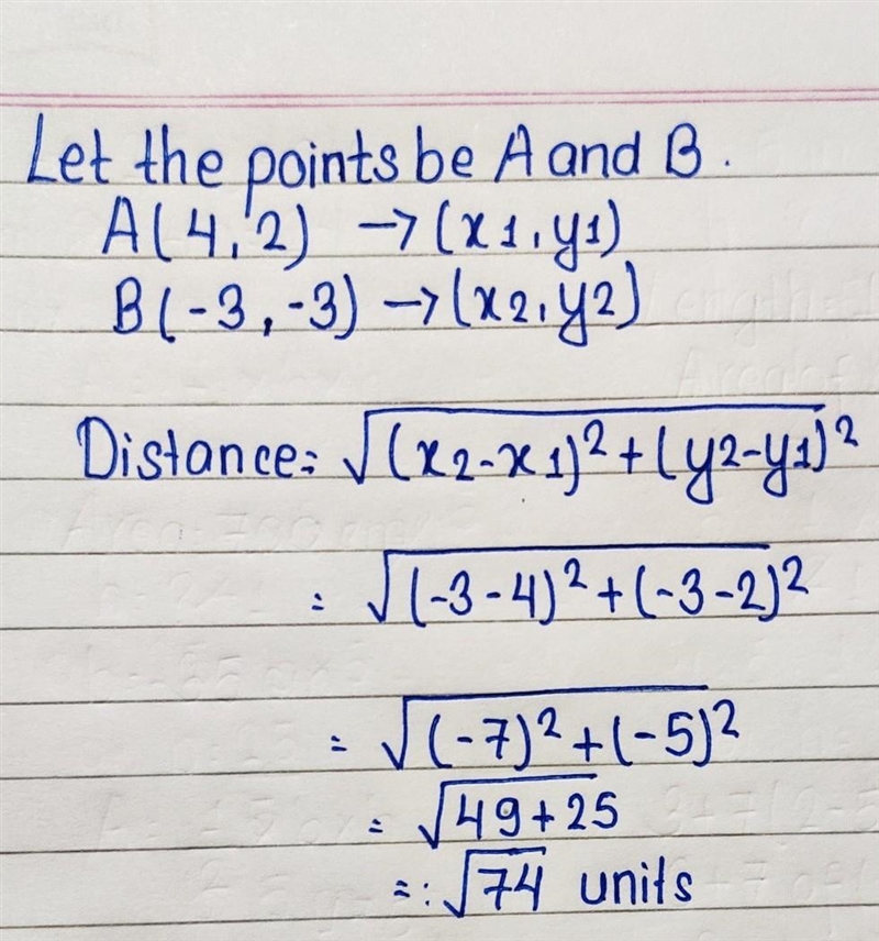 Find the distance between the pair of points given on the graph-example-1