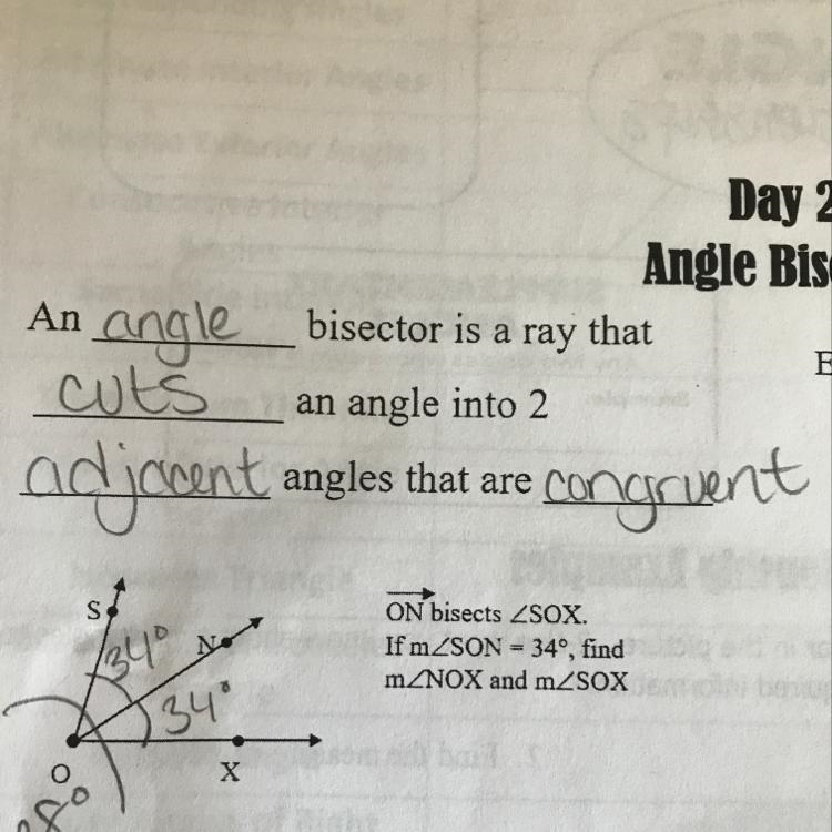 Shown. Definition of angle bisector-example-1