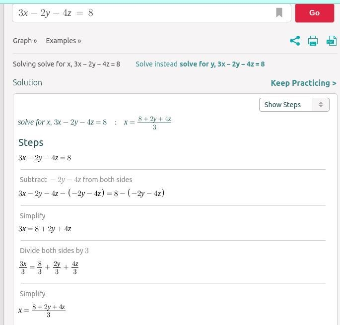 Solve for x, y, and z. Show all your work. −6x − 2y + 2z = −8 3x − 2y − 4z = 8 6x-example-1