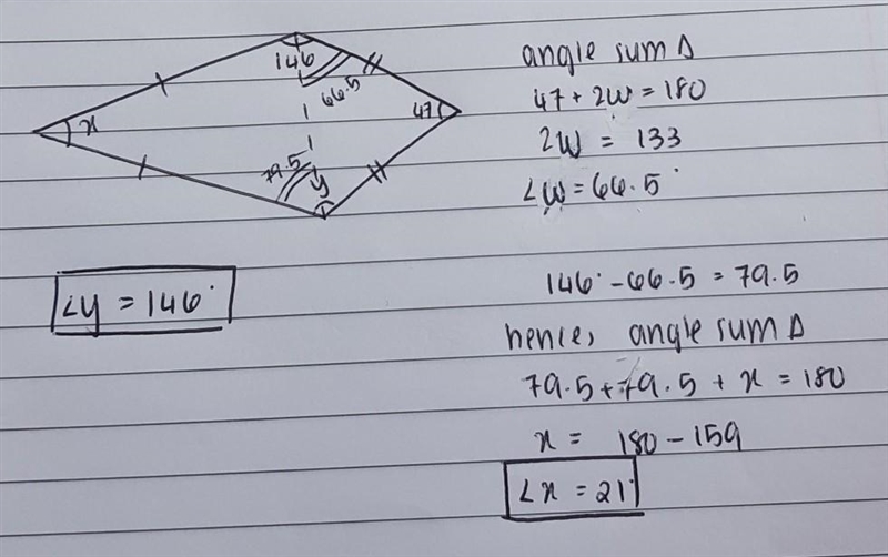 Solve for x and y Plz I need help it’s for geometry-example-1