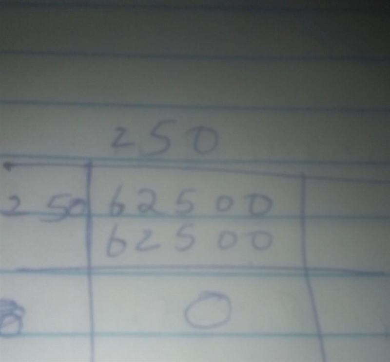 Is 62500 a perfect square by division method solution​-example-1