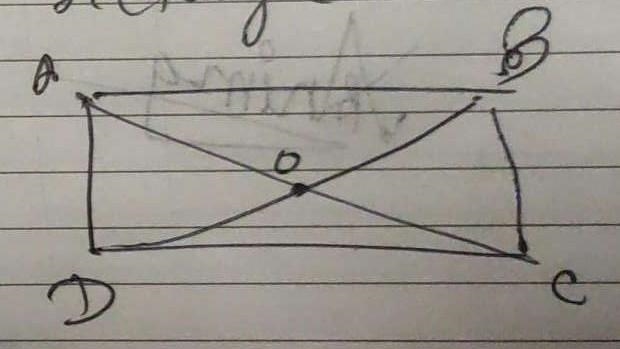 ABCD is a rectangle in which O is the point of intersection of the diagonals. Also-example-1