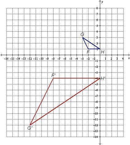 Which describes how triangle FGH could be transformed to triangle in two steps?Which-example-1