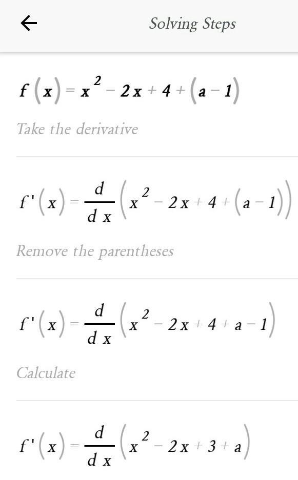 F(x)= x² - 2x + 4, +(a-1)=?​-example-1