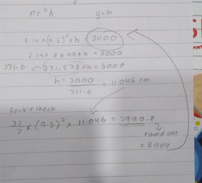 PLEASE HELP ME Find the value of y. Use 3.14-example-1