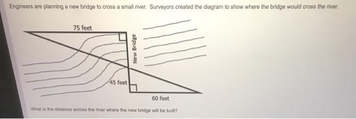 Engineers are planning a new bridge to cross a small river. Surveyors created the-example-1