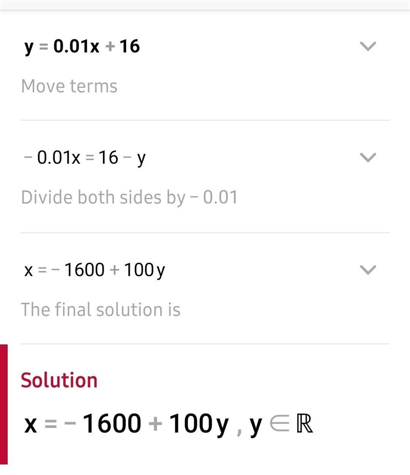 Please help!! QUEsTiON 2 please. y= 0.01 (x)+16 Got on the left the work for the left-example-1