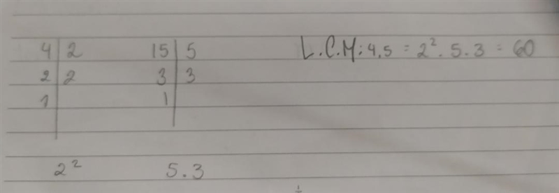 Pls help Lcm of 4 and 15? least common multiple-example-1