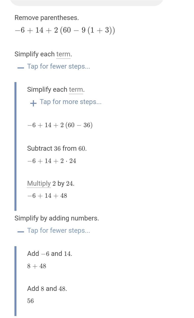 −6+{14+2[60−9(1+3)]}-example-1