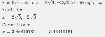 Solve by square roots 4x^2+11= 59-example-1