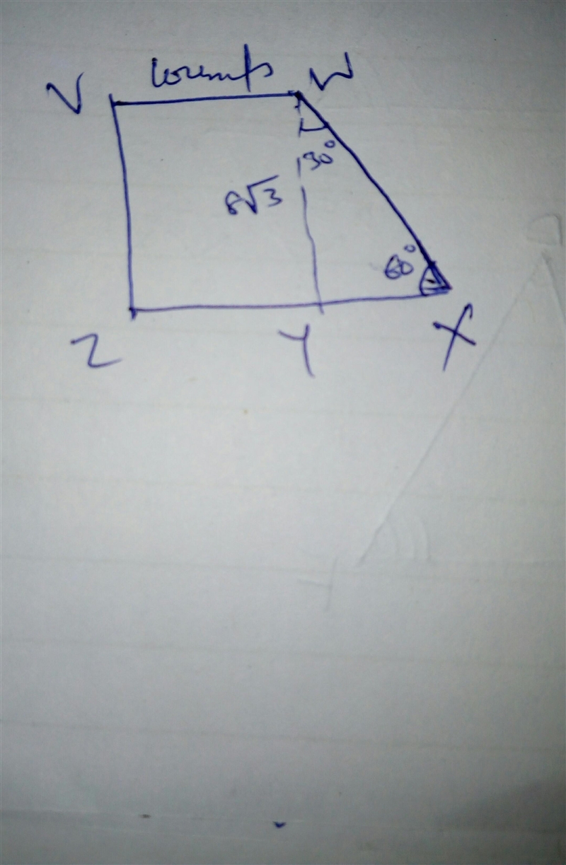 The height of trapezoid VWXZ is units. The upper base,VW, measures 10 units. Use the-example-1