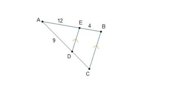 What is the length of DC ? 2 units 3 units 6 units 9 units-example-1