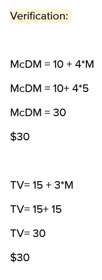 McDowell Movies charges a $10 monthly fee and $4 per movie rental each month. Titan-example-1