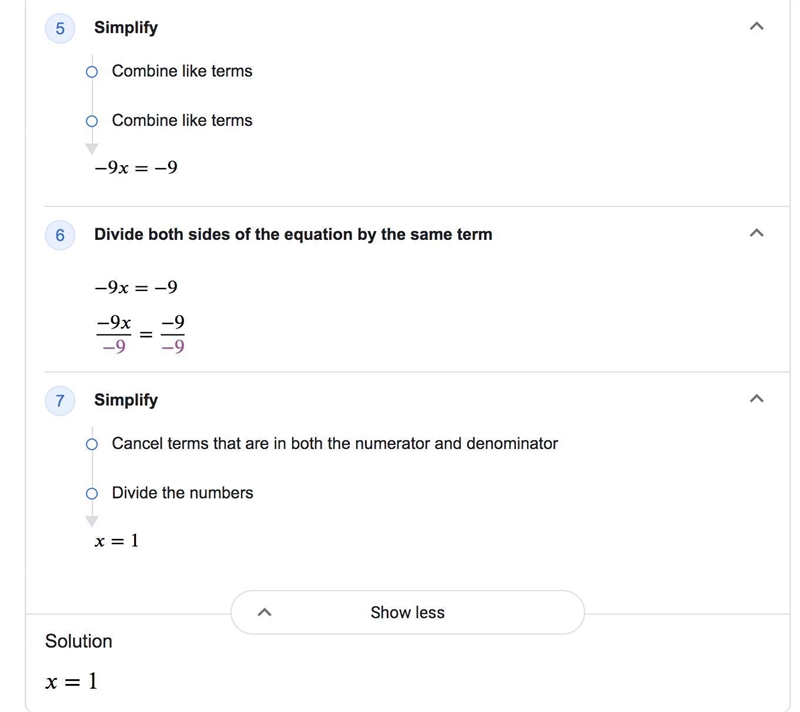 Please solve this 8-5x=4x-1-example-2